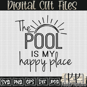 The Pool is my Happy Place Svg Design
