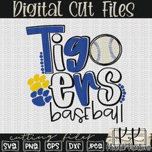 Load image into Gallery viewer, Tigers Baseball Svg Design
