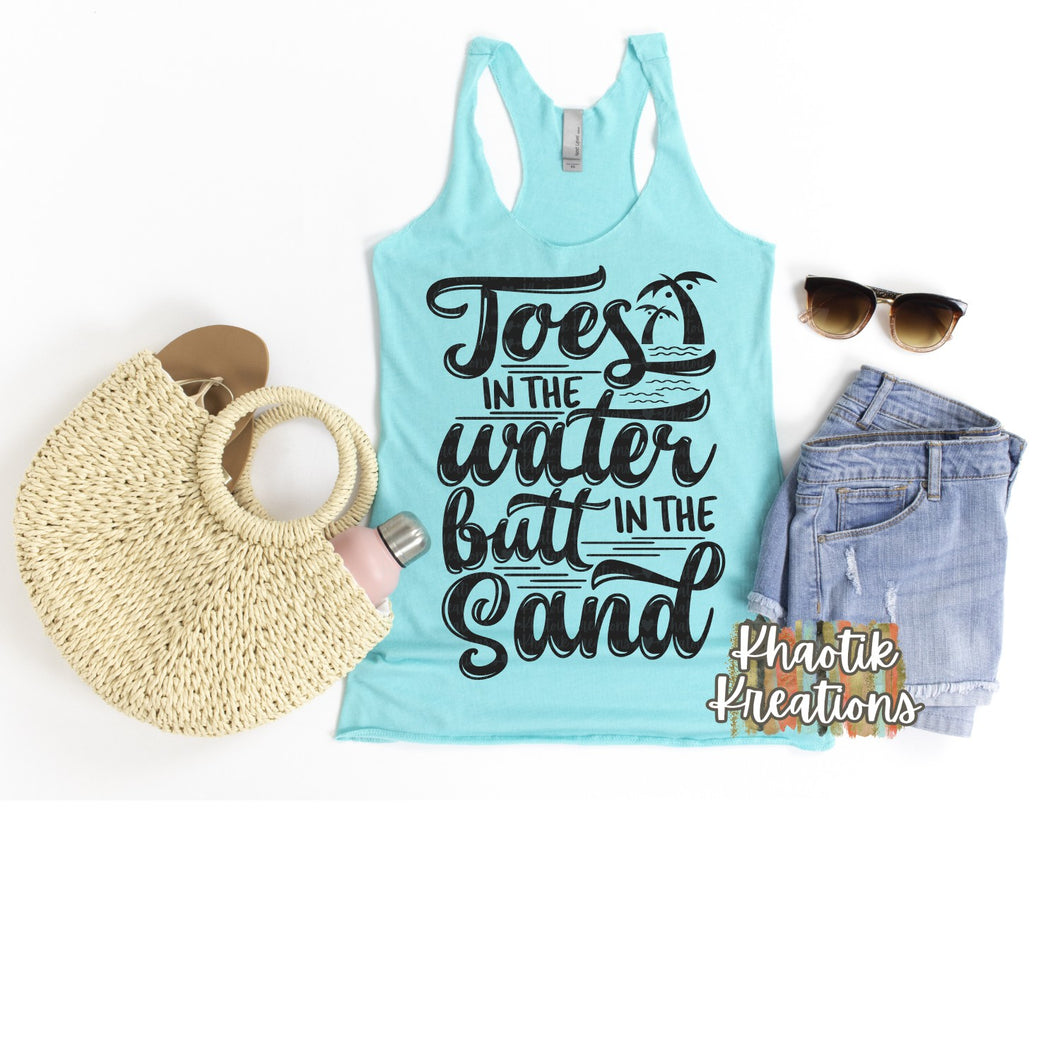 Toes in the Water Butt in the Sand Svg Design