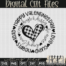 Load image into Gallery viewer, Valentine&#39;s Day Buffalo Plaid Heart Svg Design
