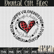 Load image into Gallery viewer, Valentine&#39;s Day Buffalo Plaid Heart Svg Design
