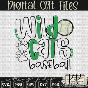 Wildcats Baseball Svg Design