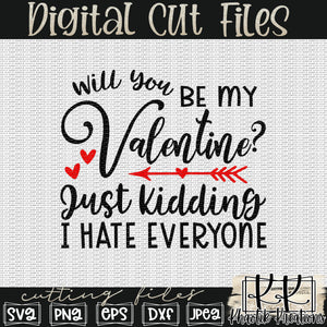 Will you be my Valentine Svg Design