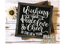 Load image into Gallery viewer, Wishing You Peace Love &amp; Cheer in the New Year Svg Design
